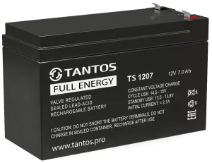 Свинцово-кислотный аккумулятор 12 В Tantos TS 1207